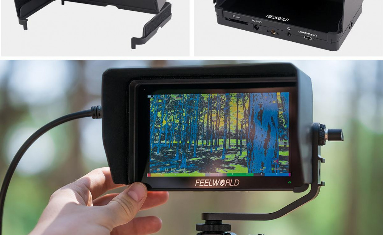 Camera accessories for rent, Feelworld F6 plus monitorius rent, Panevėžys