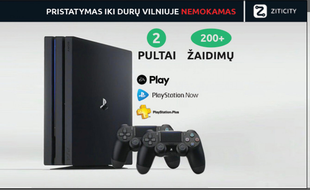 Gaming consoles for rent, Playstation 4 pro PS4 ir 2 pulteliai rent, Vilnius