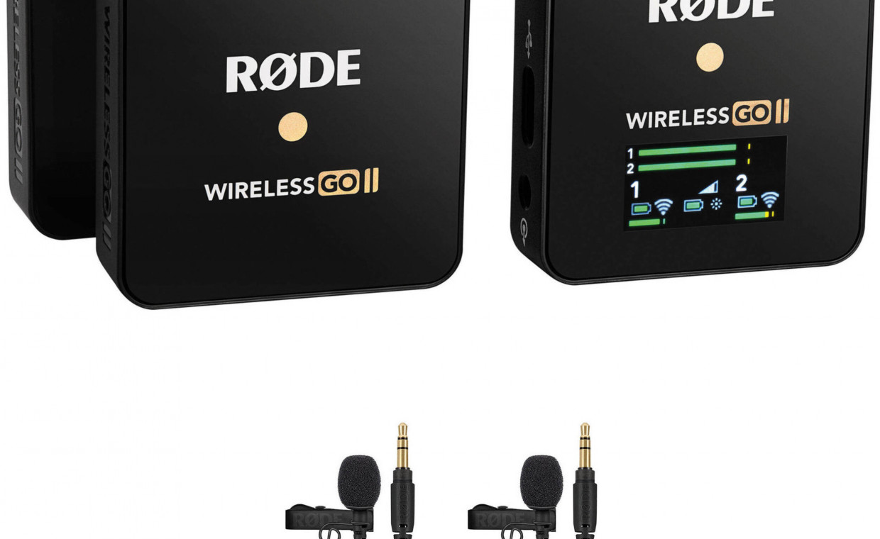 Audio equipment and instruments for rent, Rode Wireless GO II mikrafonai, lavalier rent, Vilnius