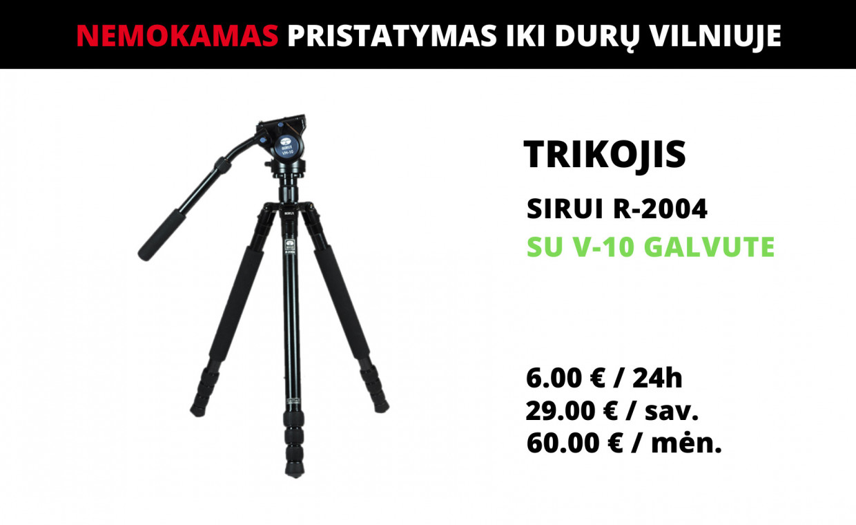 Camera accessories for rent, Trikojis  Sirui R-2004 rent, Vilnius