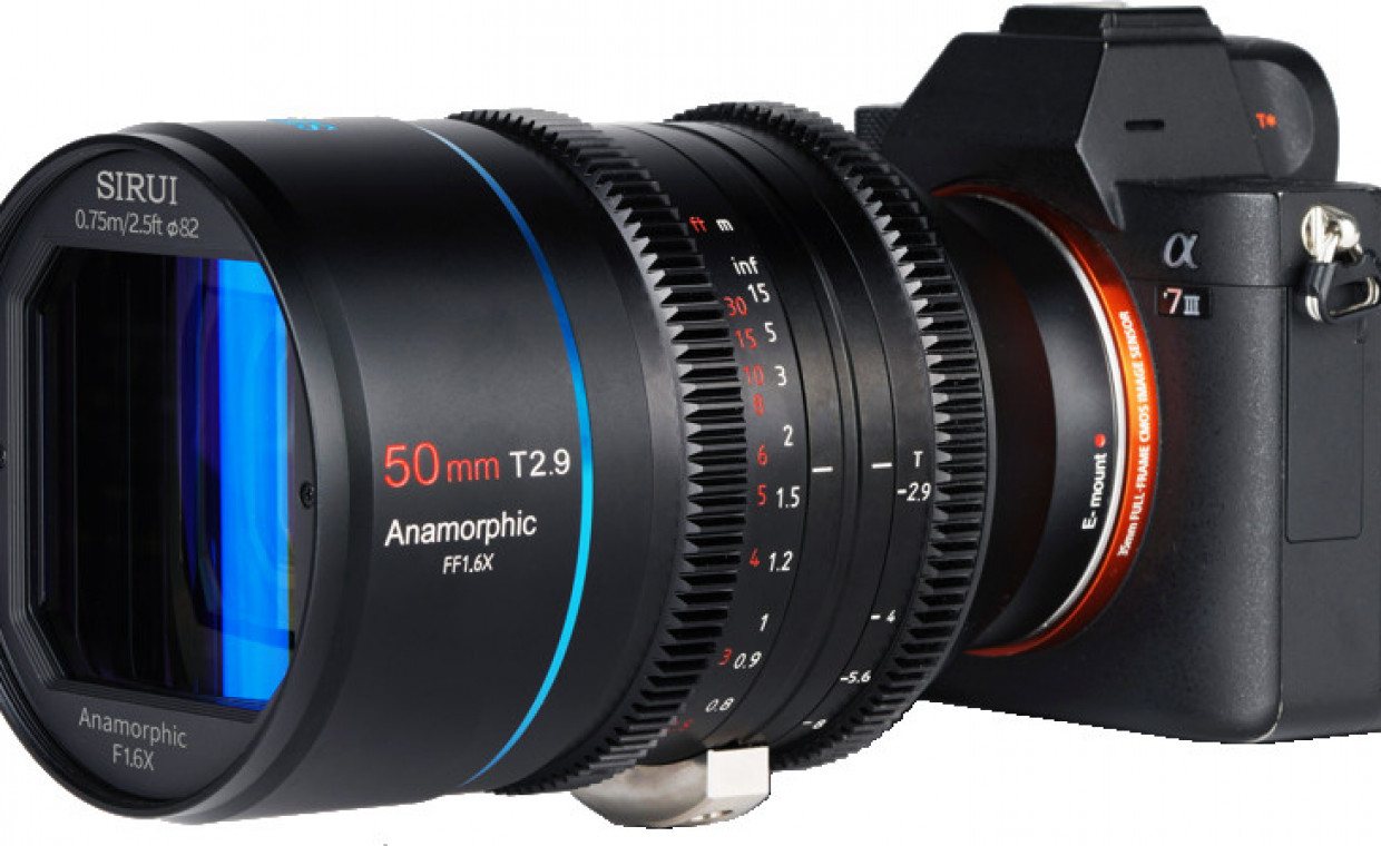 Camera lenses for rent, Sirui Anamorphic 1,6x 50mm T2.9, Sony E rent, Kaunas
