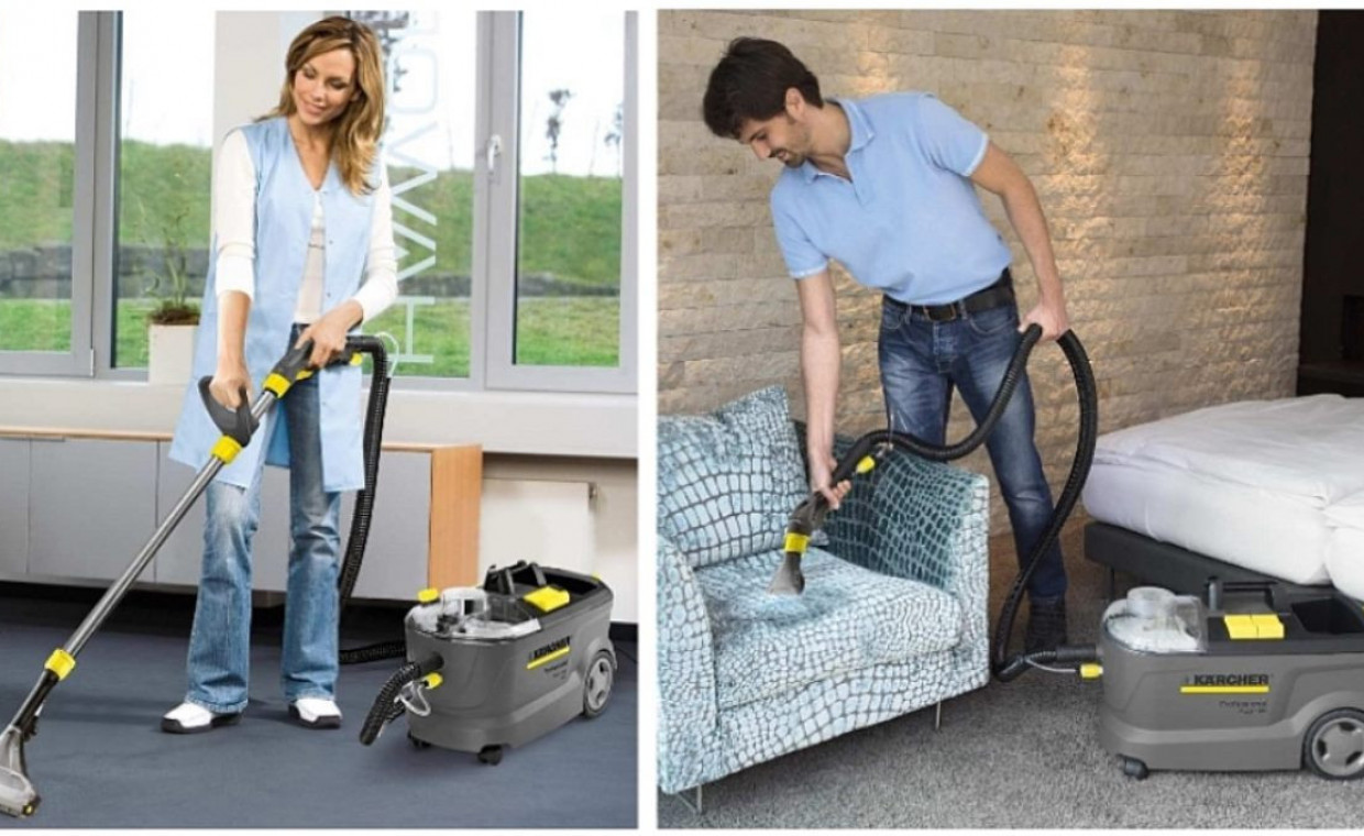 Carpet cleaners for rent, Plaunantis siurblys Karcher Puzzi 10/1 rent, Jonava