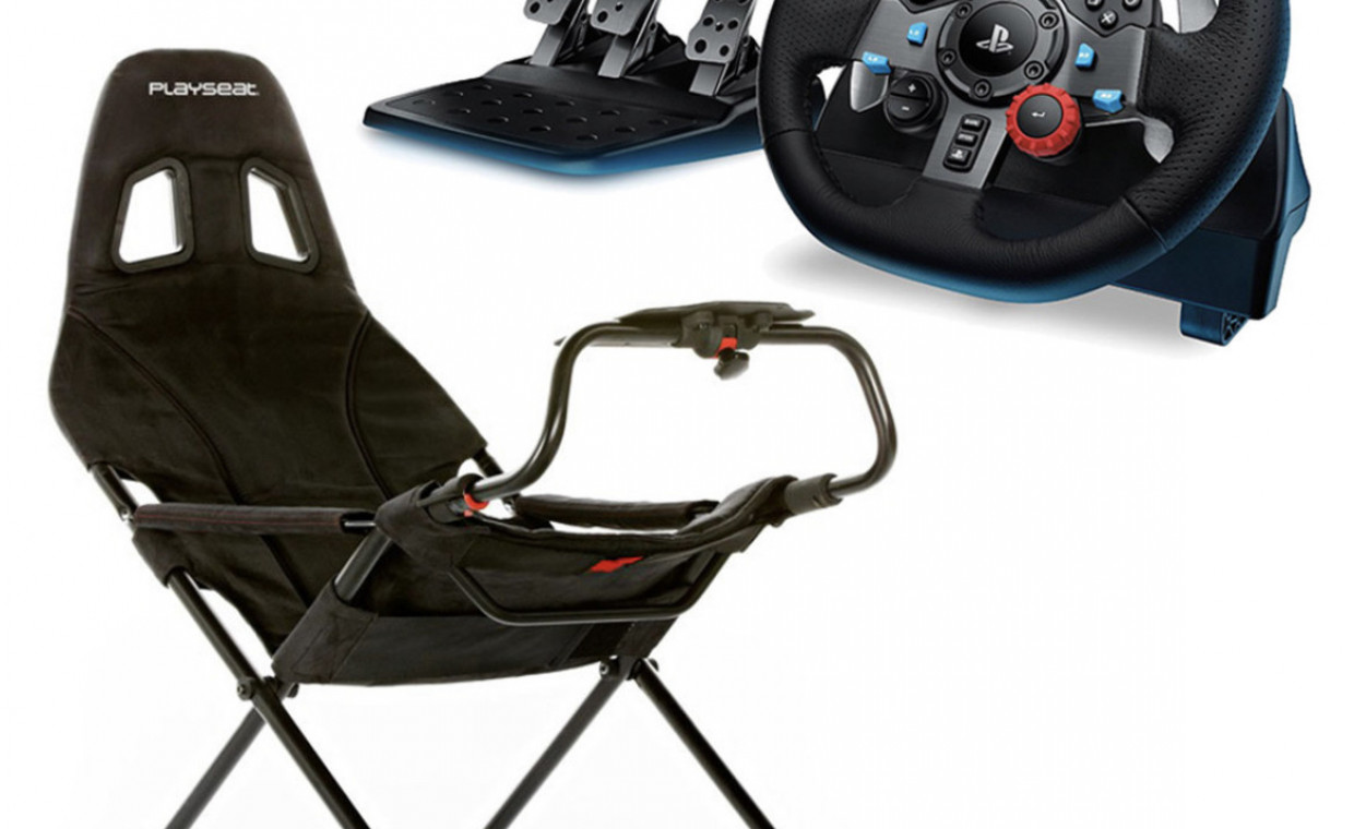 Gaming consoles for rent, Playseat Challenge with Logitech G923 rent, Kaunas