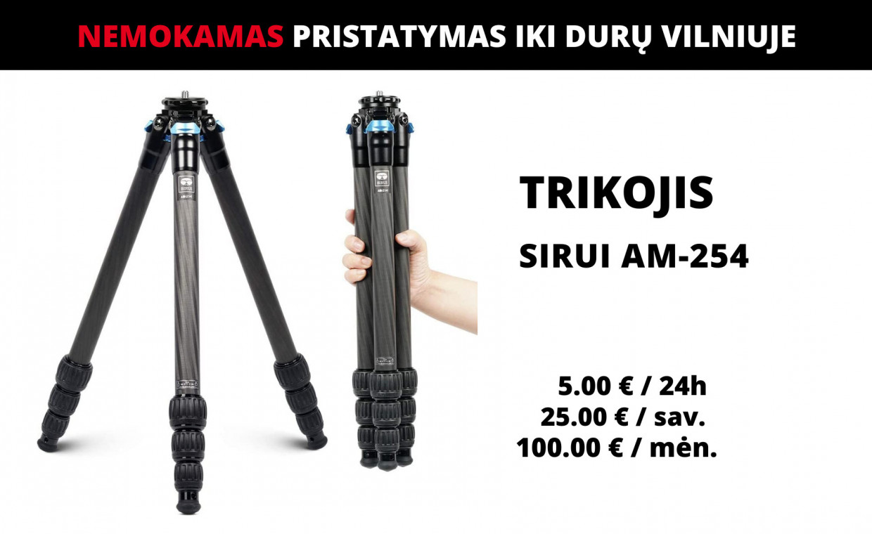 Camera accessories for rent, Trikojis SIRUI AM-254 rent, Vilnius