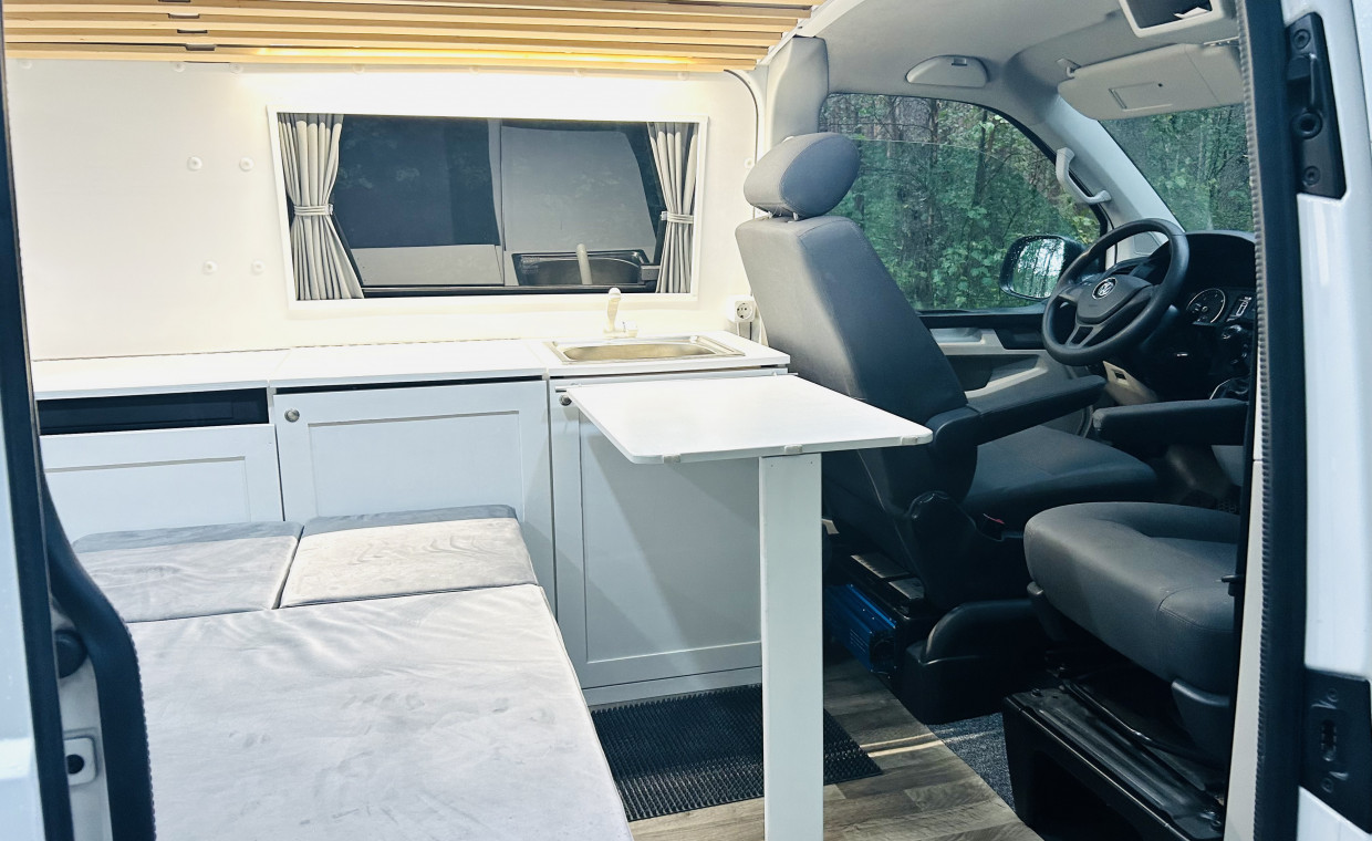 Vans and caravans for rent, VW Transporter mini kemperio nuoma rent, Druskininkai