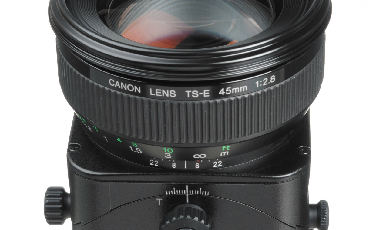 Camera lenses for rent, Canon TS-E 45mm f/2.8 Canon EF rent, Vilnius