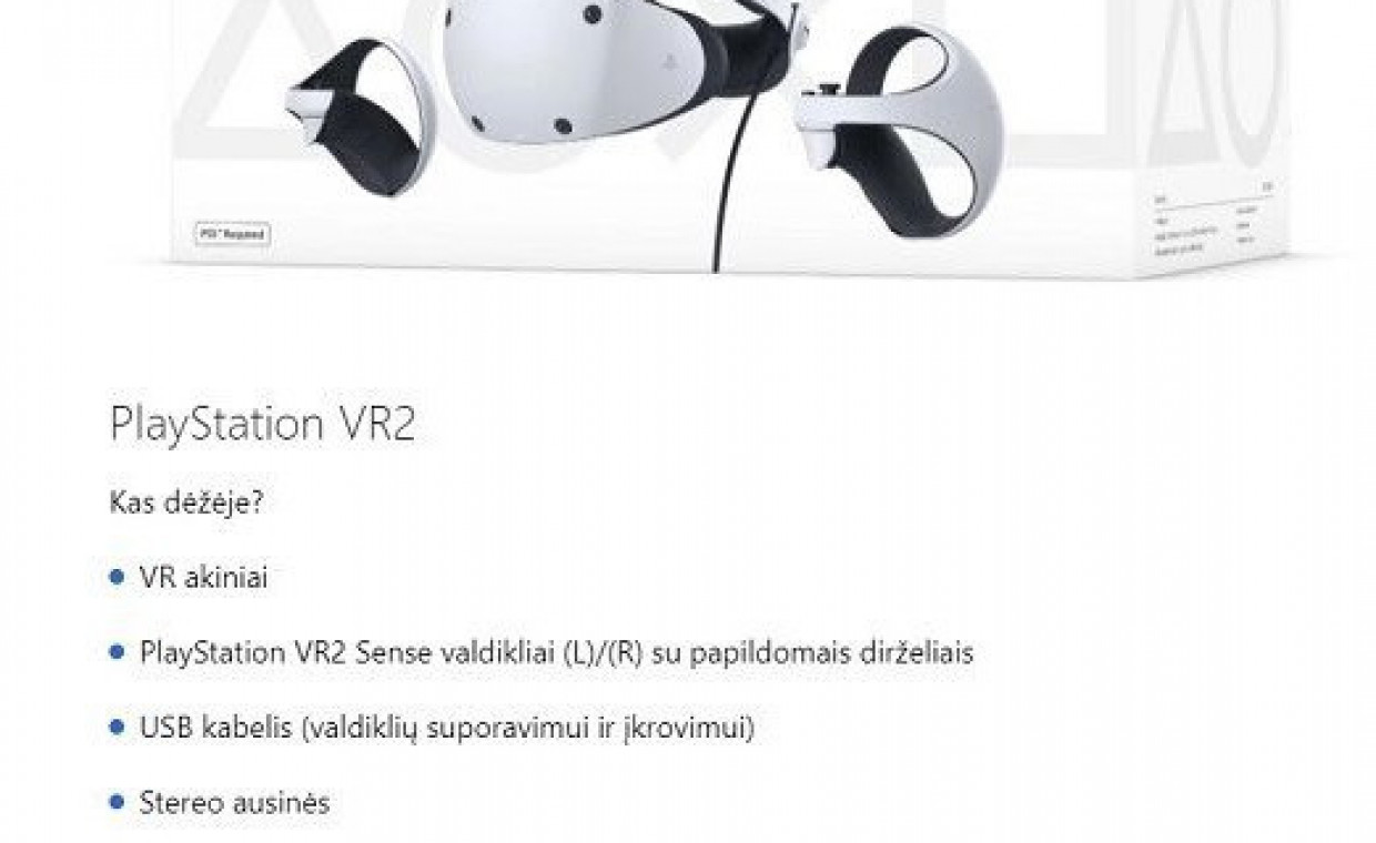 Gaming consoles for rent, SONY PlayStation VR2 akiniai rent, Vilnius