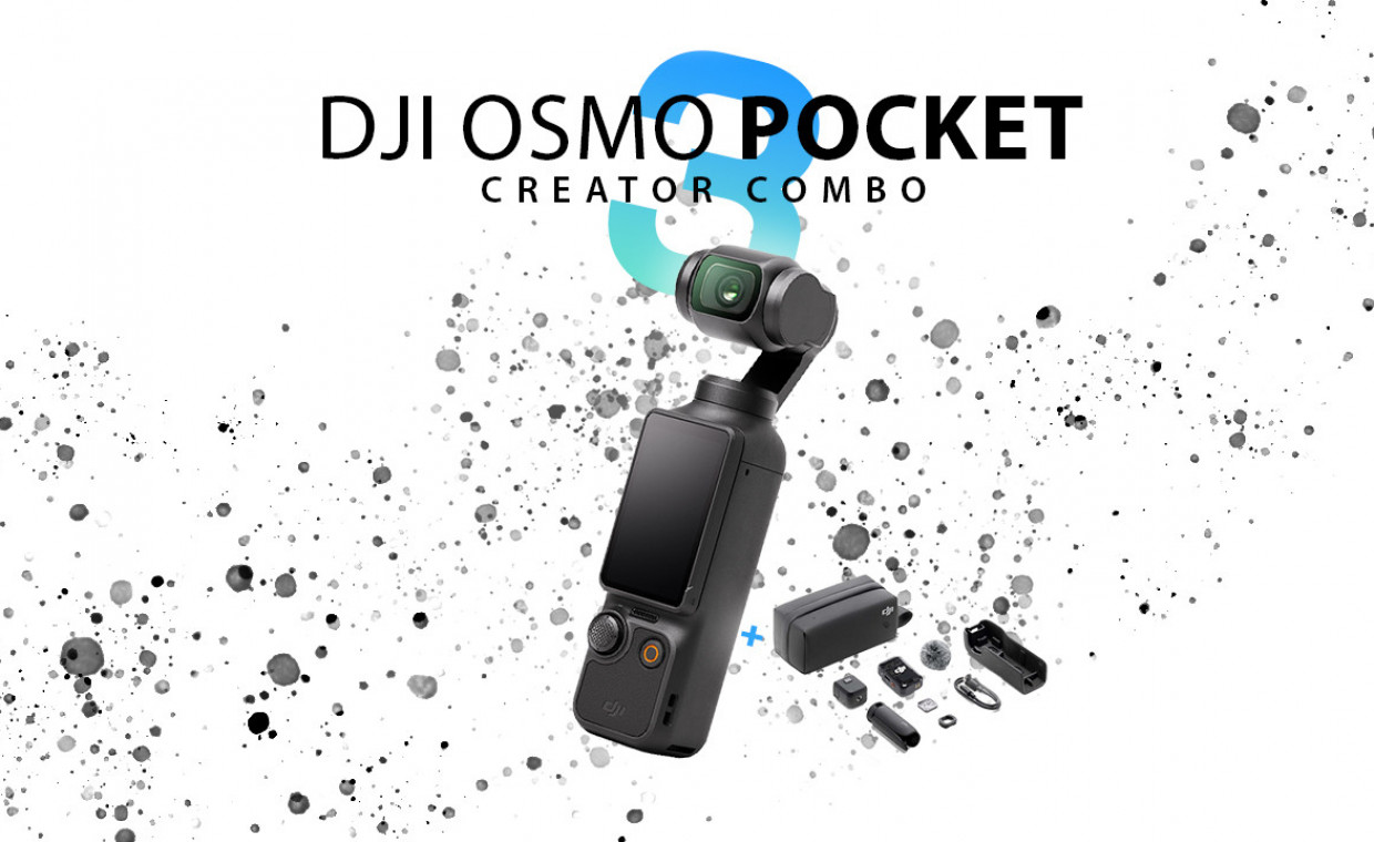 GoPro and action cameras for rent, DJI Osmo Pocket 3 Creator Combo rent, Vilnius