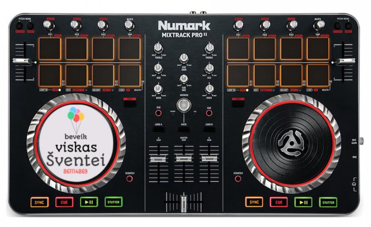 Event items rental, MixTrack Pro II  DJ pultas rent, Kaunas