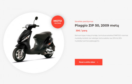 Motoroleris Piaggio Zip 50 (2009 metų)