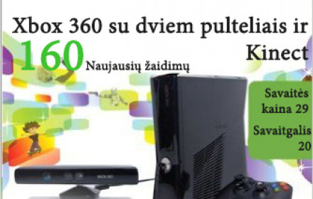 Xbox 360 su kinect nuoma